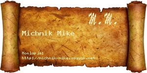 Michnik Mike névjegykártya